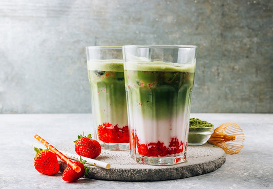 How to Make a Strawberry and Honey-Infused Matcha Latte - Firebelly Tea US